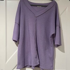 Lavender Waffle Knit Shirt